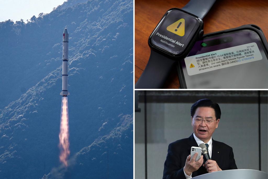 Taiwanâs defense ministry issues an air raid alert saying China has launched a satellite